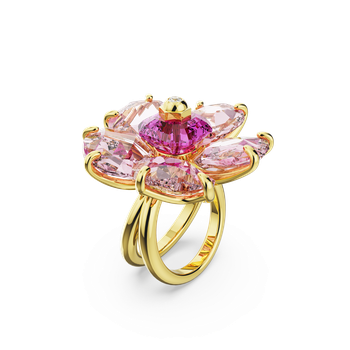 スワロフスキー　swarovski メタル　アロイローズ　ゴールドリング スワロフスキー SWAROVSKI リング レディース 指輪 11号 レア