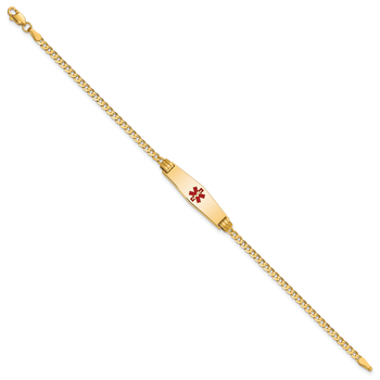 アクセサリー HD Makana Quality Gold 14K Medical Solid Chain/Solid Plate Soft