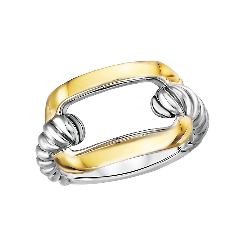 指輪・リング Federica Tosi Polished Silver-Plated Bronze Ring With Eleganza Ladies Fashion Gold and Silver Two-Tone Ring 711860
