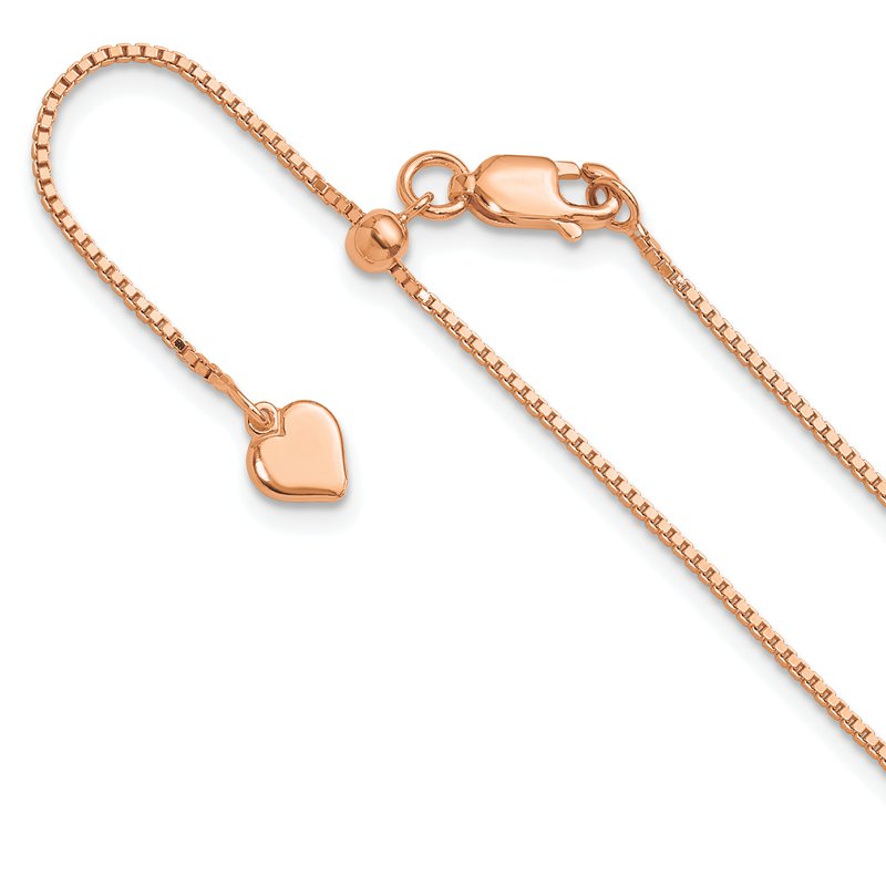 Leslie's Sterling Silver Gold-plated Adjustable Box Chains