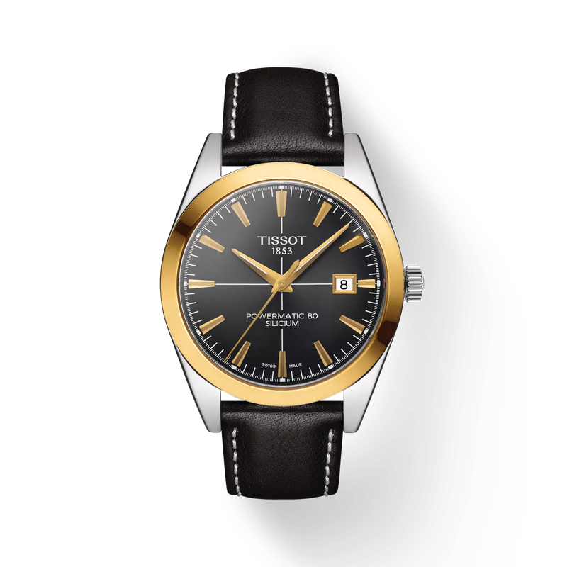 Tissot Gentleman Gold Bezel 40mm T9274074606101 - Diamond Factory