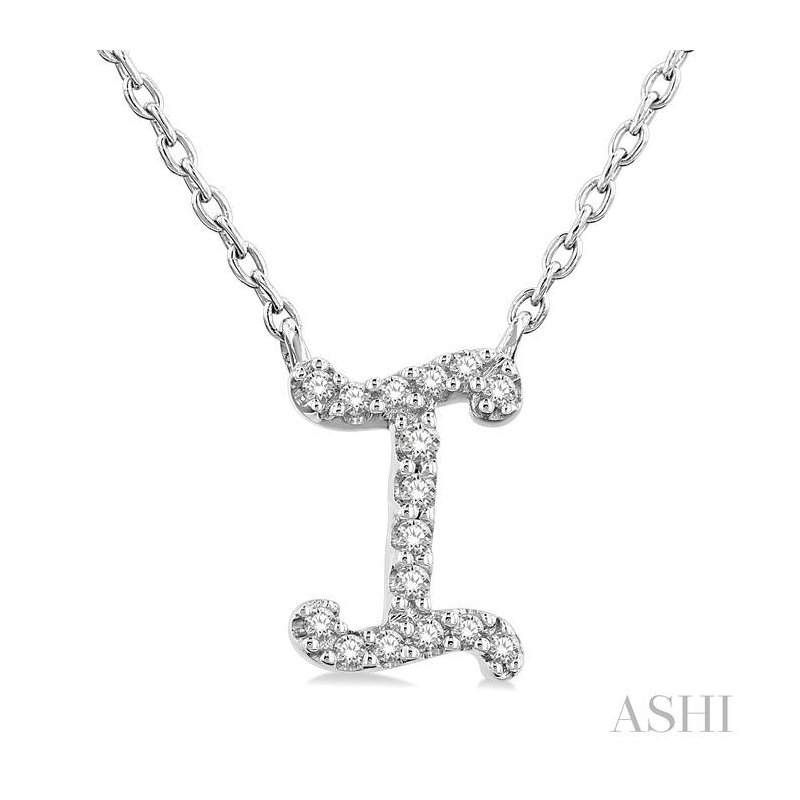 Script F Diamond Stone Gemstone Collection Script 'I' Initial Diamond Pendant 90469OHFSPDWG-I ...
