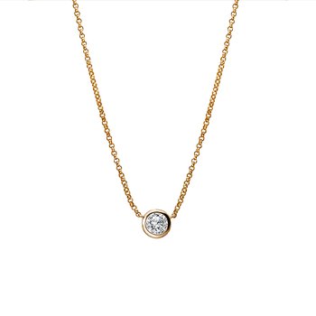 Tesoro 14kt Diamond Solitaire Necklace 151162-N020Y - KIM Tesoro 14kt Diamond Solitaire Necklace 151162-N020Y - KIM
