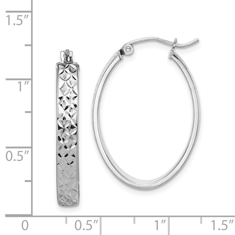 Quality Gold Sterling Silver Rhodium-plated Diamond-cut 4mm Quality Gold Sterling Silver Rhodium-plated Diamond-cut 4mm