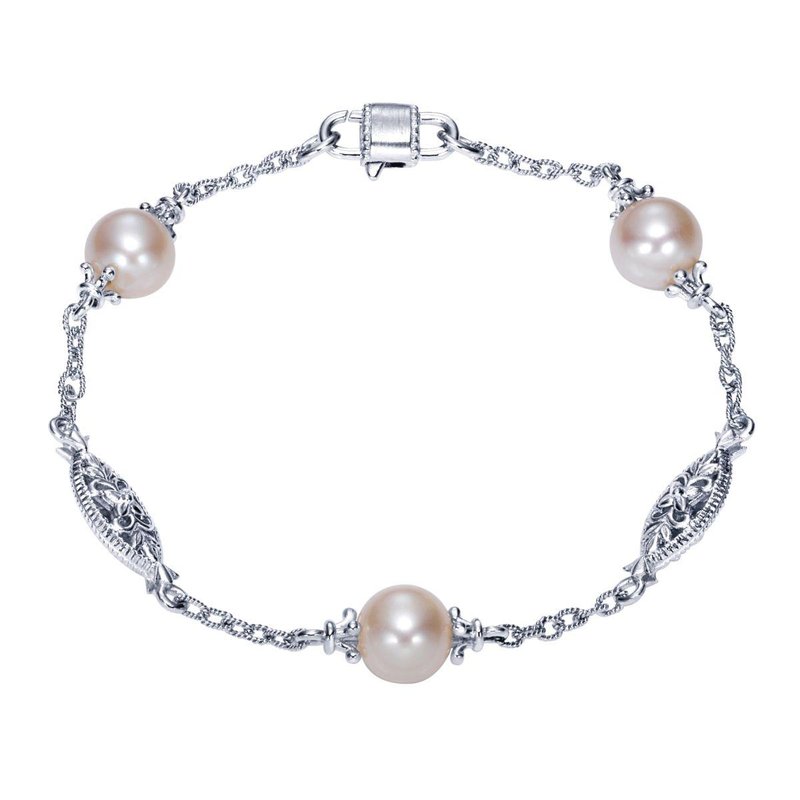ＴＡＴＩＡＮＡ Set Pearl and Silver Chain Bracelet SE0163 17 925 Sterling Silver Bujukan And Elongated Octagon Link Chain