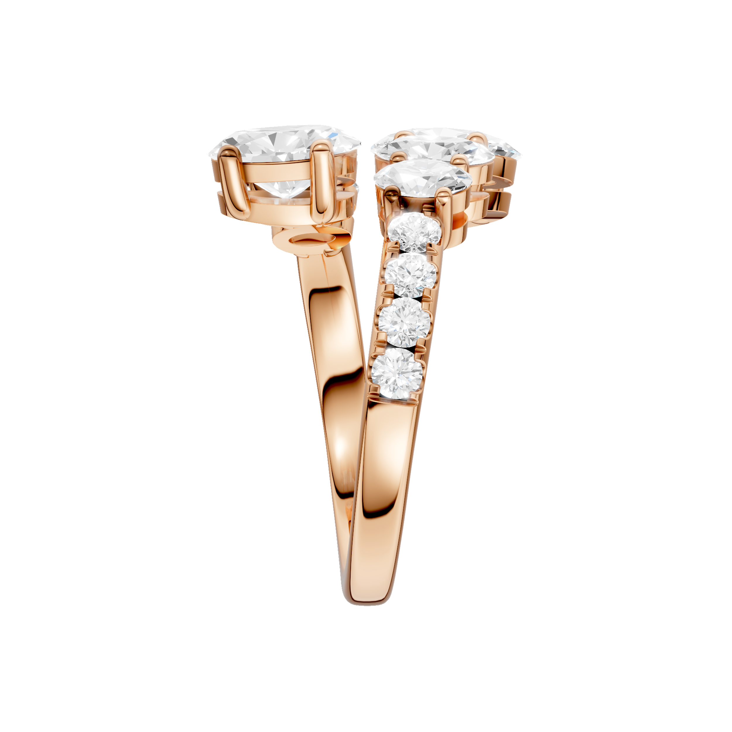 Revelation Bypass Diamond Ring (Oval) RF25034 - Diamonds & Gold
