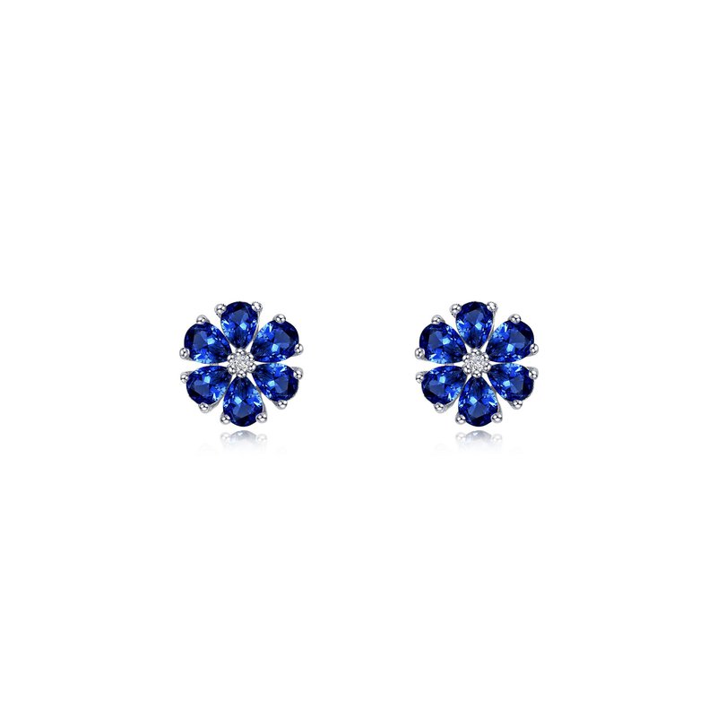 LaFonn Fancy Lab Grown Sapphire Flower Stud Earrings SYE030SP00 Worthington Jewelers The Best Jewelry Store in Columbus OH