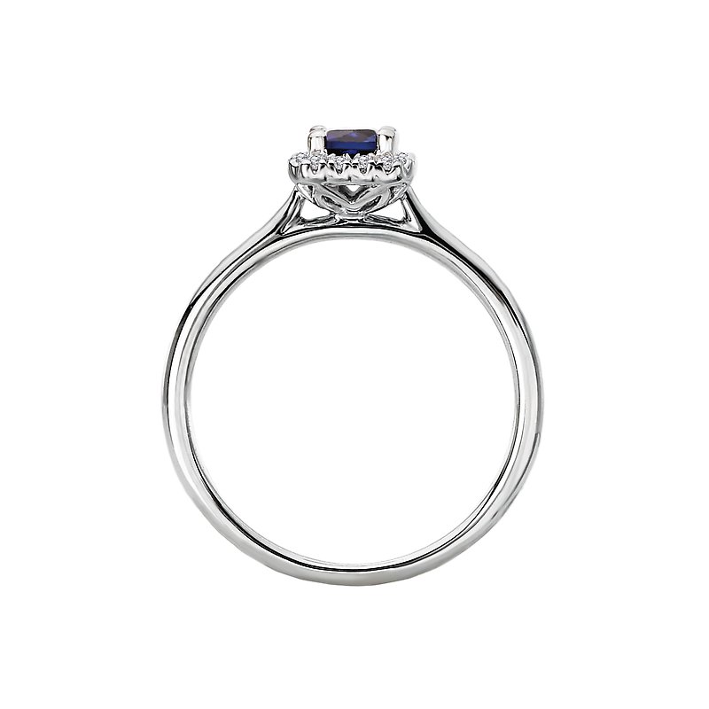 Diamond ring fashion with sapphire underneath