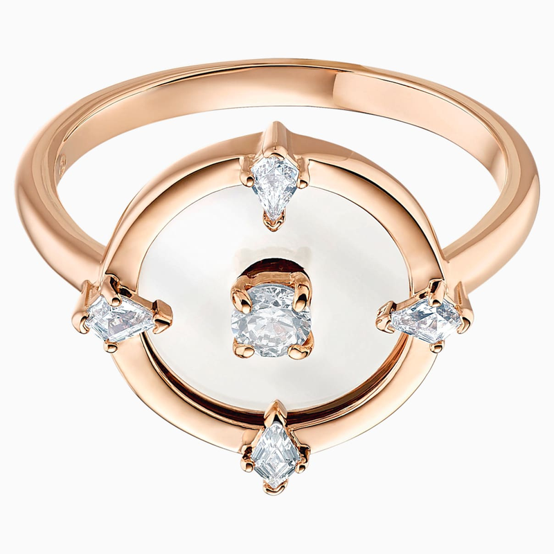 Swarovski North Motif Ring White Rose gold tone plated 5515025 Bradley Gough Diamonds
