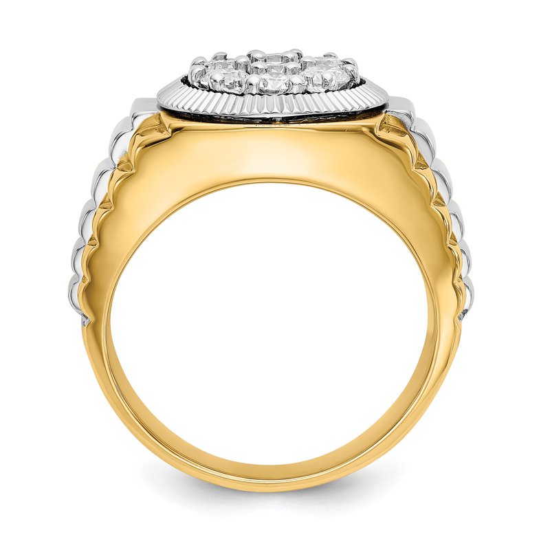 True Origin 14ktt TRUE ORIGIN Lab Grown VS+, F+ Diamond men's ring ...