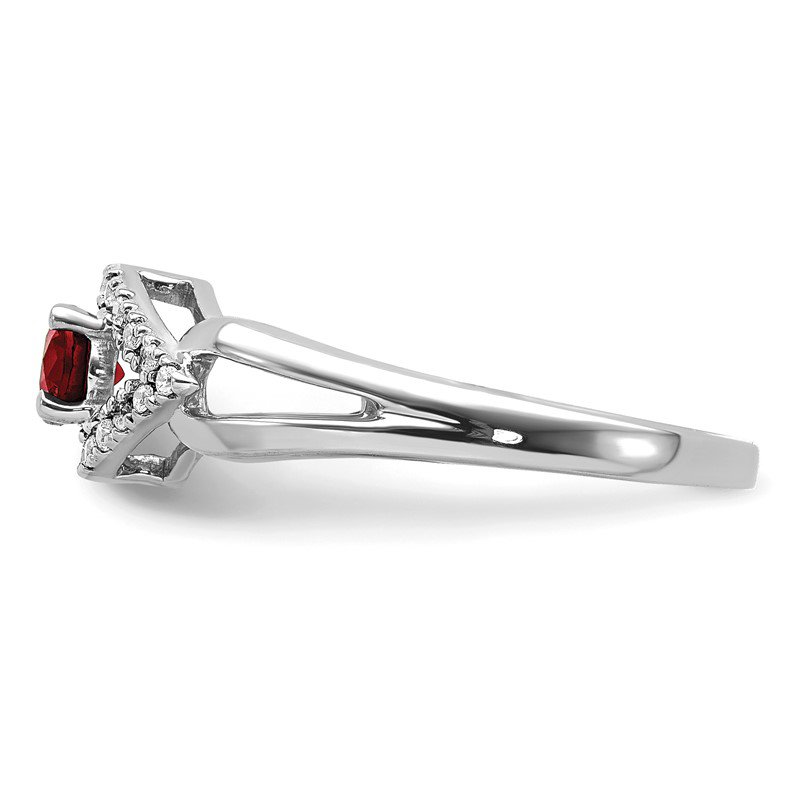 Masumi Kasahara Ruby Diamond Ring 18K WG 750 Size6.25-6.5(US