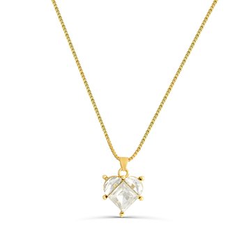 Elegant Heart-Shaped Clear Crystal Pendant PDT-LN4949CR