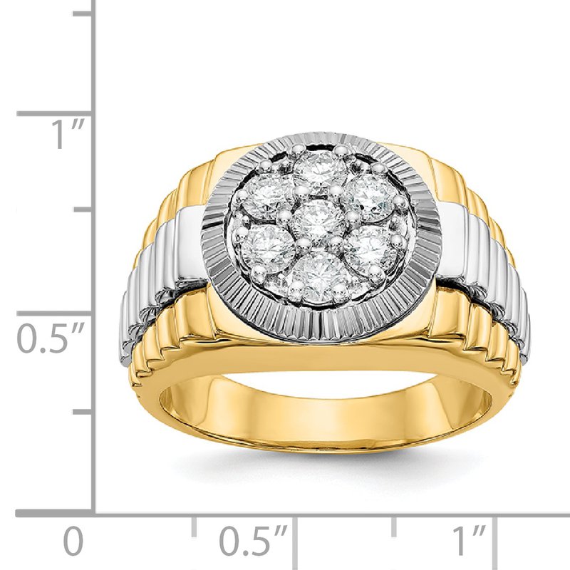 True Origin 14ktt TRUE ORIGIN Lab Grown VS+, F+ Diamond men's ring ...