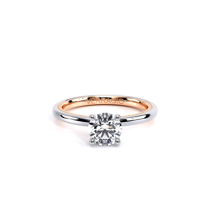 Verragio Tradition-120R4-S-14K Rose Gold Round TRADITION-120R4-S