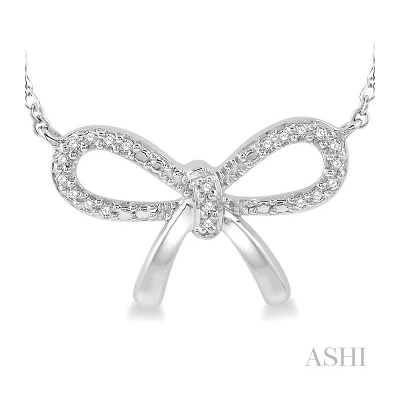 ASHI Bow Diamond Fashion Necklace 98960SWTSNKWG - Smithworks