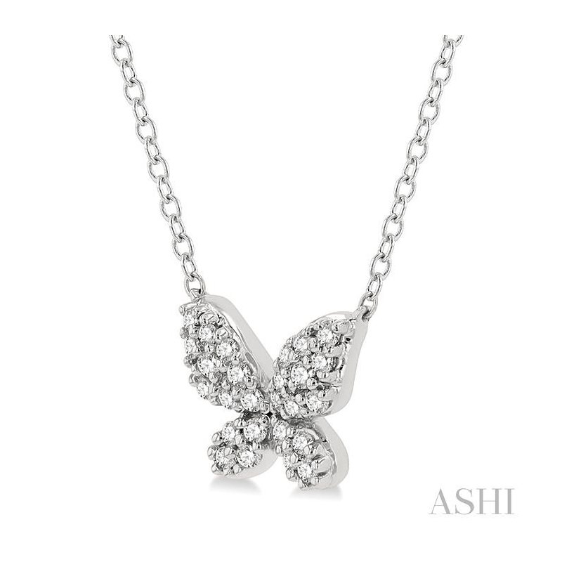 ASHI Butterfly Petite Diamond Fashion Pendant 641A8HDTSPDWG
