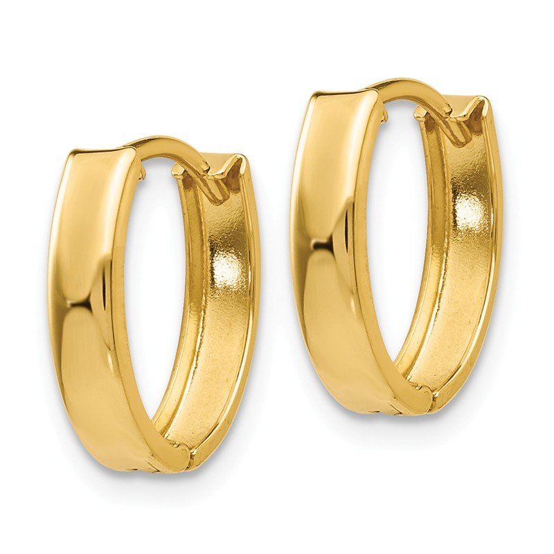 Quality Gold 14k Polished Hinged Hoop Earrings TL559