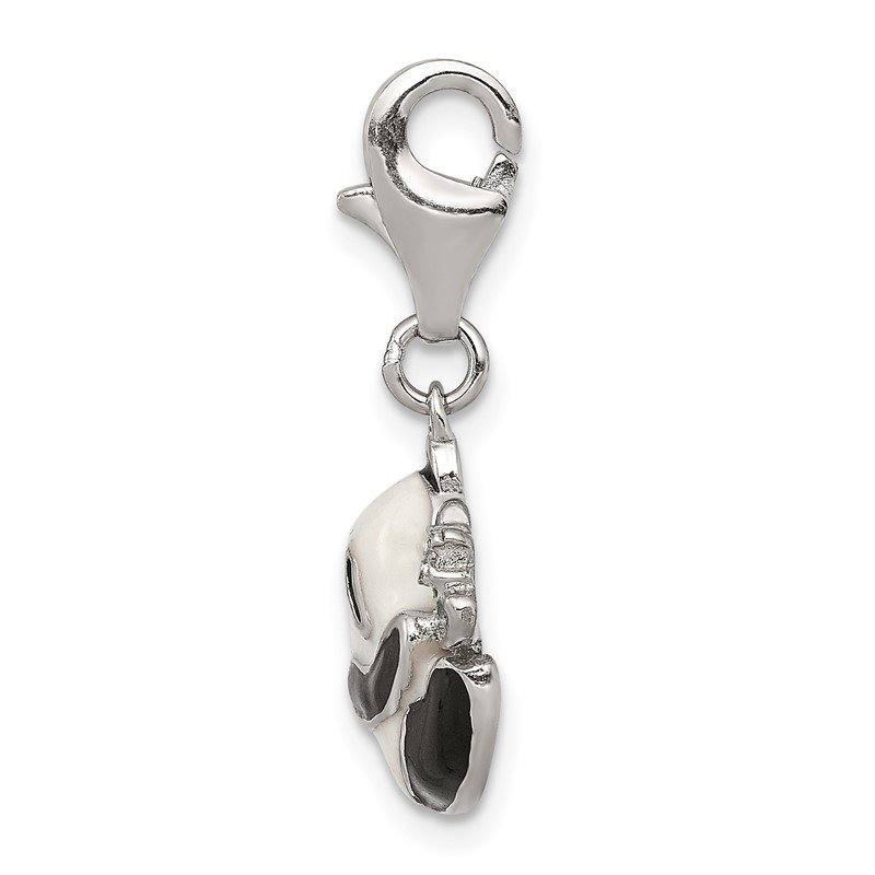 Quality Gold Sterling Silver Rhodium-plated CZ Enamel Panda
