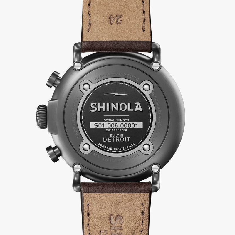 WEEN SHINOLA Vol.1 直輸入盤 Shinola The Runwell 47mm Gray Dial Gunmetal Case Leather
