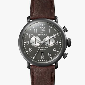 WEEN SHINOLA Vol.1 直輸入盤 Shinola The Runwell 47mm Gray Dial Gunmetal Case Leather
