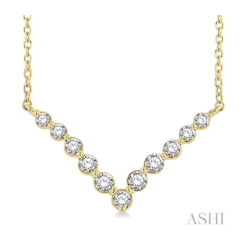 ASHI Chevron Diamond Necklace 996JQWJFGNKYG - Wiggins Jewelers