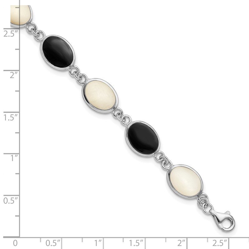 Gorgeous Mother Of Pearl 925 Sterling sold Silver Bracelet