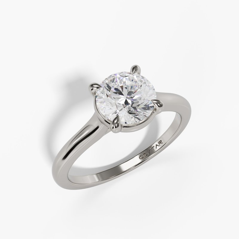 Cathedral Head With Bridge Setting Engagement Ring R14237 - Costar