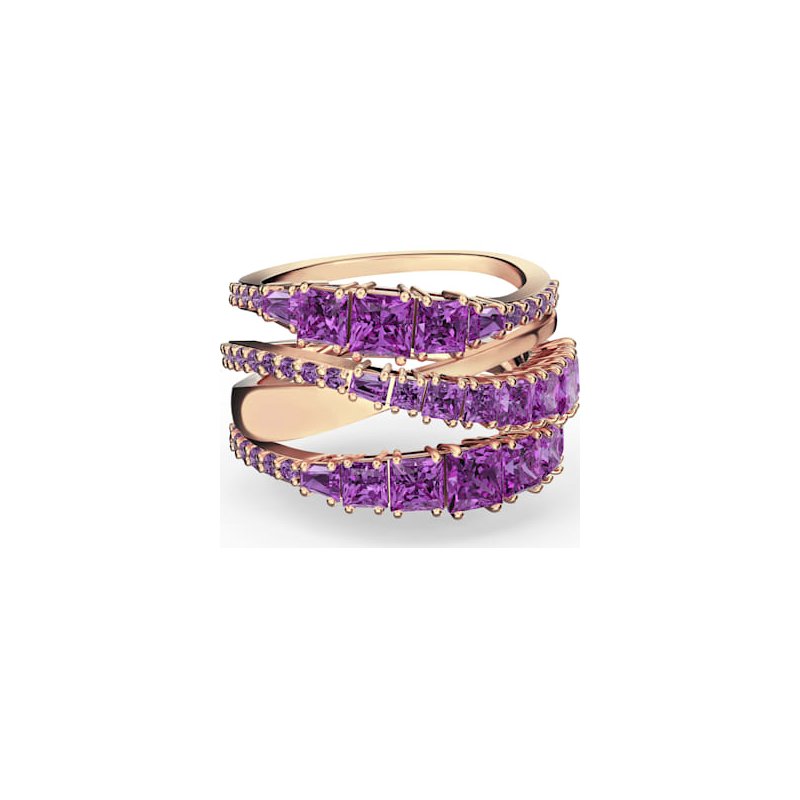 Twist Wrap Ring Purple Rose gold tone plated 5572720 Jeffrey Jewelry