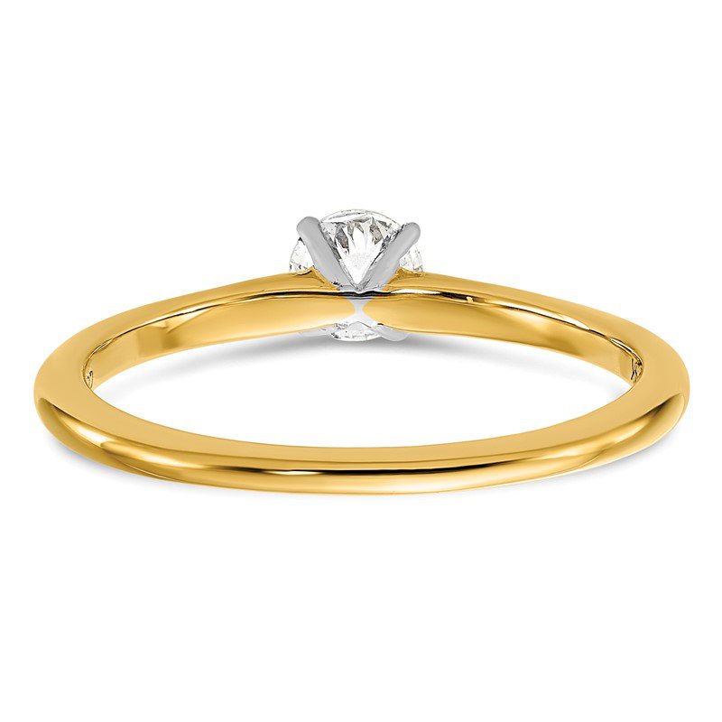 14k White Gold Round Lab-Grown Diamond VS/SI GH Round By-Pass Complete Engagement Rings
