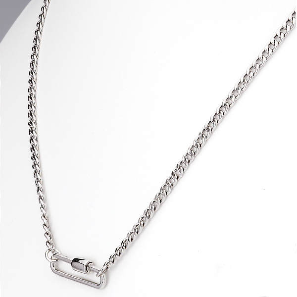 KIM & Co. Italian Rhodium Plated Sterling Silver Necklace 857549