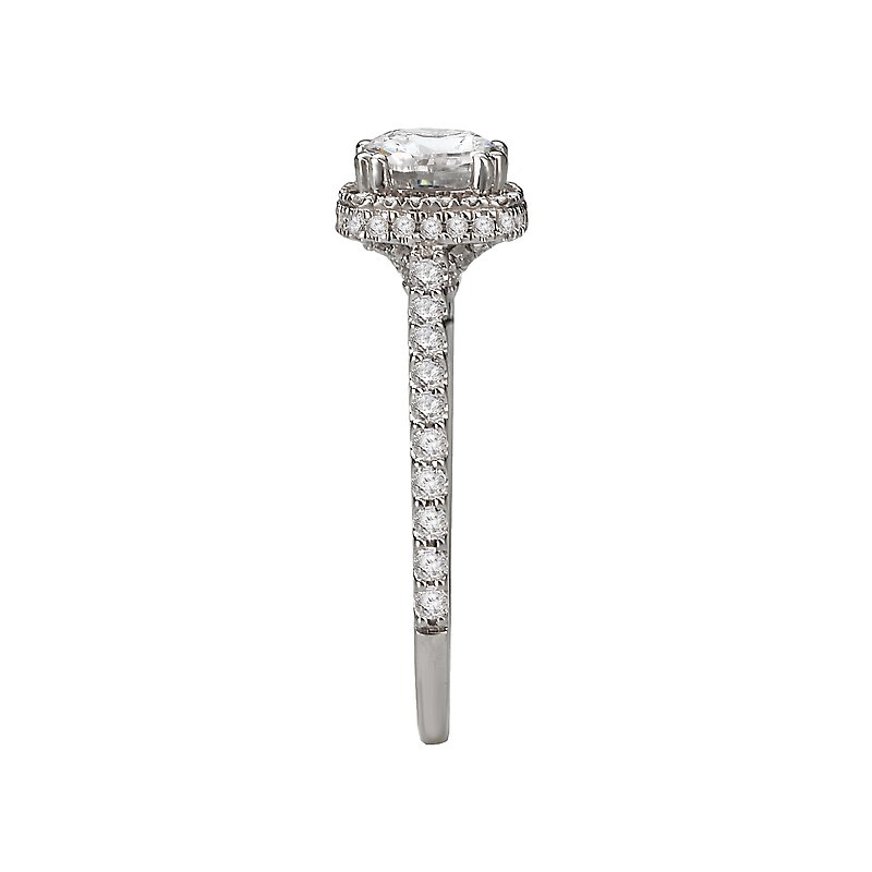 Romance Halo Semi Mount Diamond and Gemstone Ring 119257