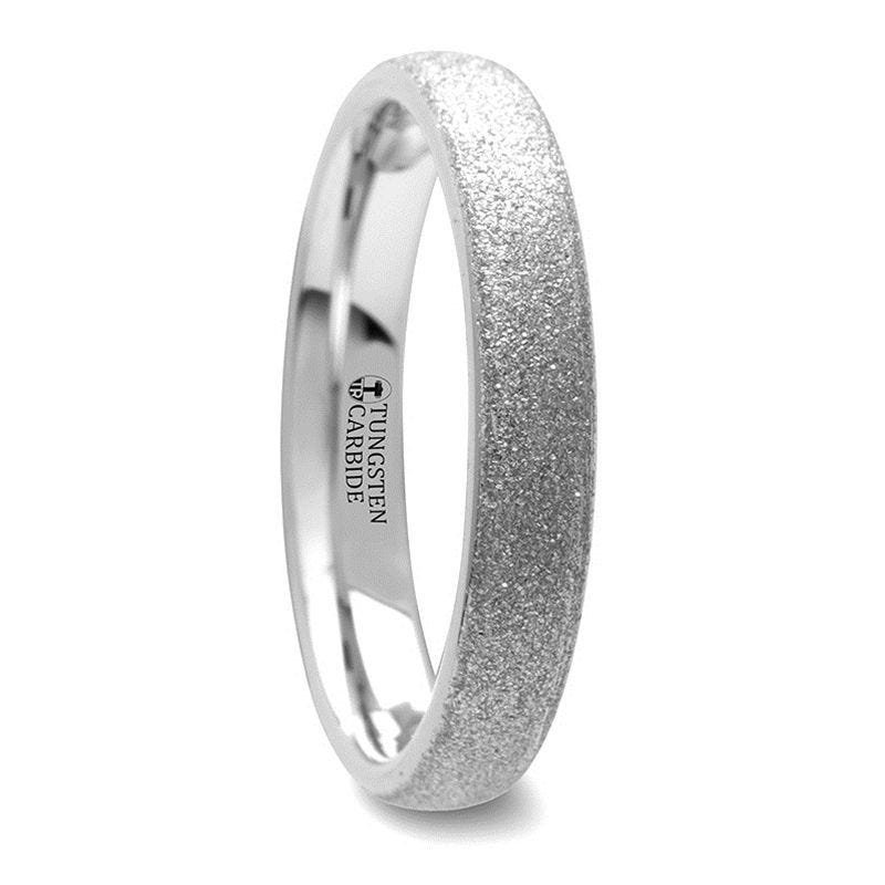 Thorsten QUARTZ Domed Tungsten Carbide Ring with Sandblasted Crystalline Finish - 2mm - 8mm Thorsten QUARTZ Domed Tungsten Carbide Ring with Sandblasted Crystalline Finish - 2mm - 8mm