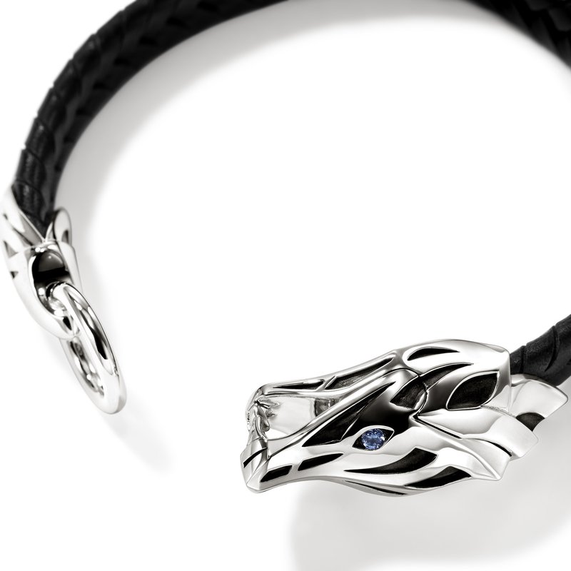 アクセサリー norihiko JOHN HARDY Naga Bracelet, Leather, Sterling Silver, Blue