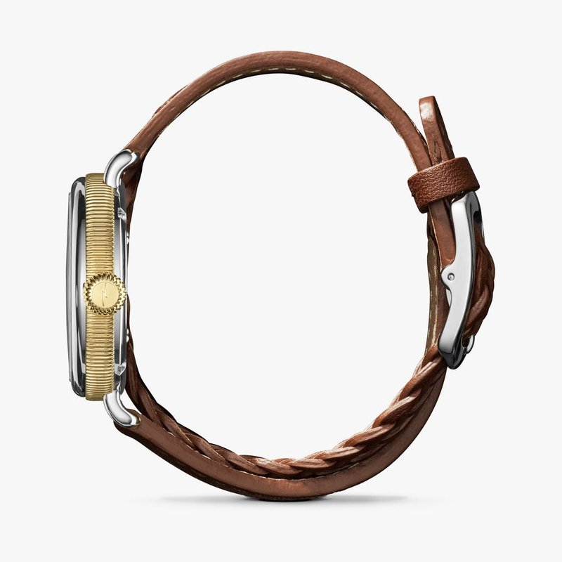 Shinola Birdy 3HD 34mm, MOP Whiskey Leather Strap  display picture 1