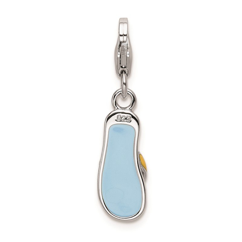 3-D Flip Flop Charm Sterling Silver 3-D Flip Flop Charm Sterling Silver