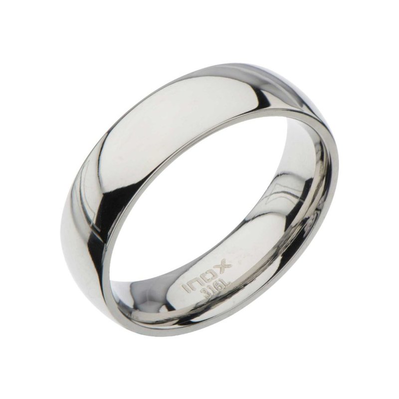 INOX Jewelry High Polished 6mm Classic Wedding Band FRM49996