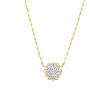 Midas Chain 50/50 Diamond Heart Pendant (5/8tcw) in White Gold
