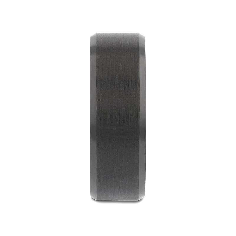 Thorsten ELISE Black Tungsten Ring Polished Beveled Edges and Brush Finished Center - 4mm - 10mm Thorsten ELISE Black Tungsten Ring Polished Beveled Edges and Brush Finished Center - 4mm - 10mm