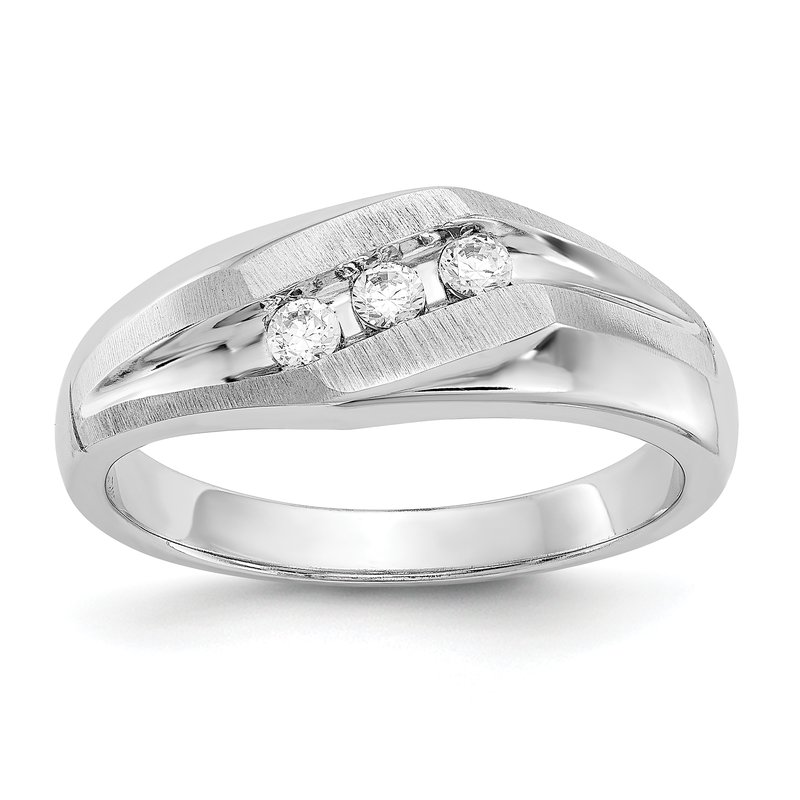True Origin 14K White Gold Men's 1/5 carat Lab Grown Diamond VS+ F+ ...