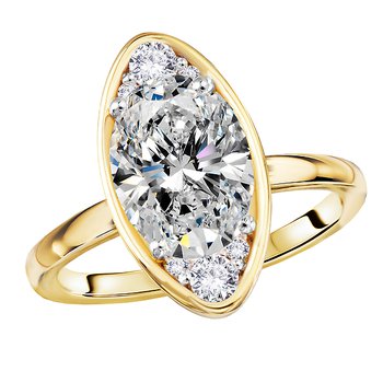 【HYERES LOR】24FW★ Essence Lab Diamond Timeline NC 14K LabGrownDiamondBezelLariat_AU2