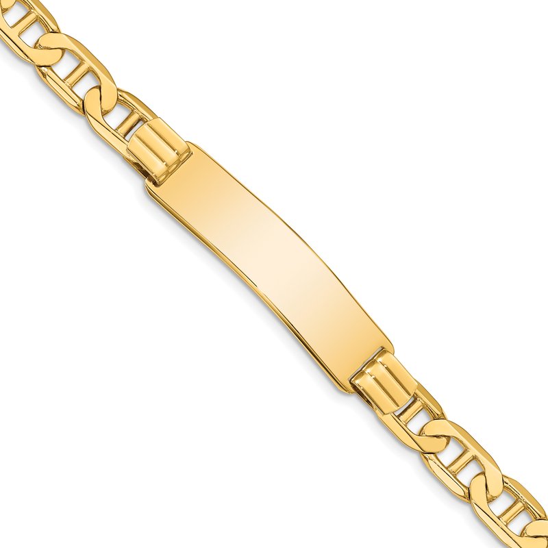 【送料関税無料】 Gold Quality 14k Anchor Plate Chain/Solid Solid Polished アクセサリー