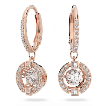 Swarovski Swarovski Sparkling Dance drop earrings, Round cut