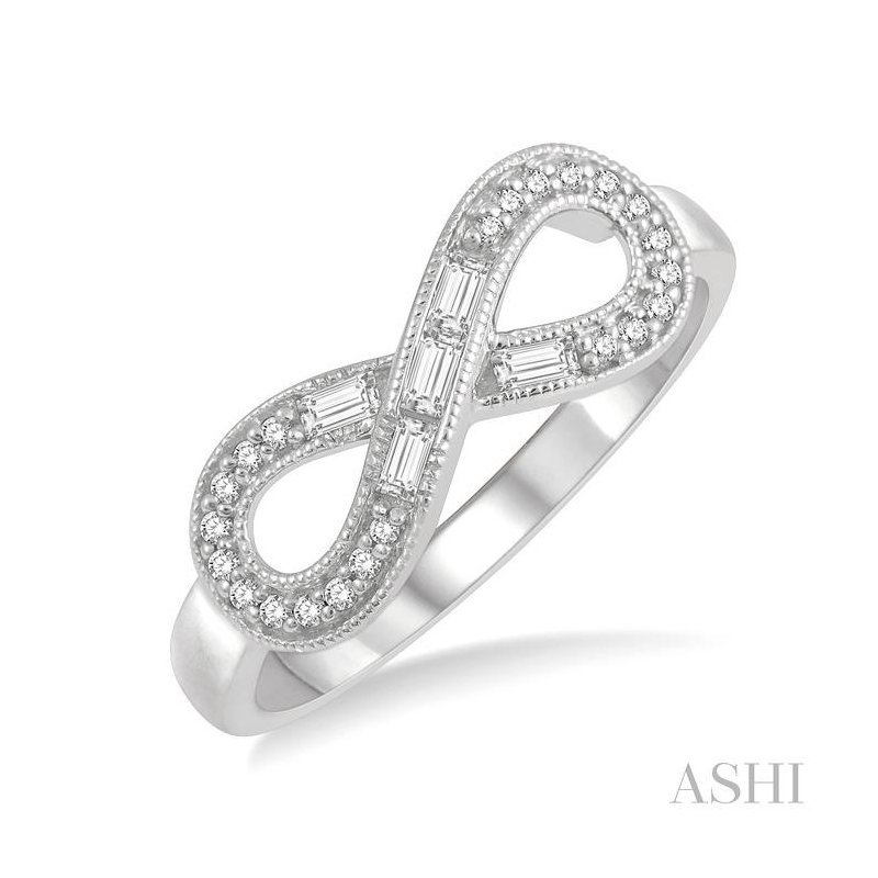苺風 ASHI Infinity Baguette Diamond Fashion Ring 361C7DDTSWG
