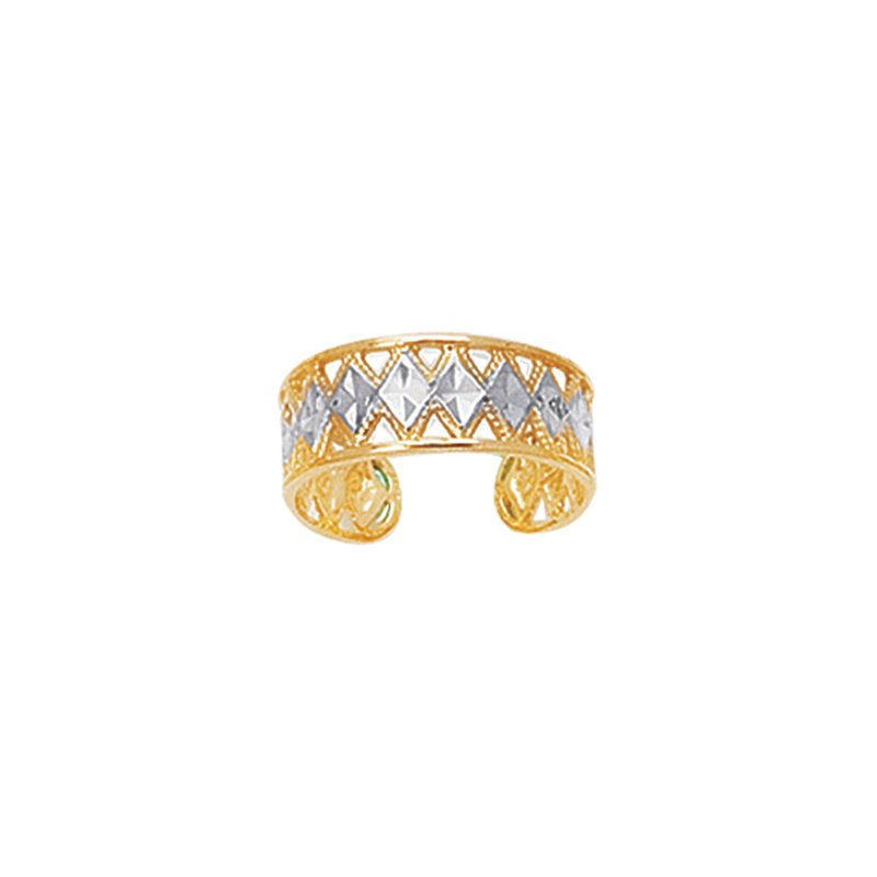 14k Yellow Gold Diamond Cut Toe Ring 14k Yellow Gold Diamond Cut Toe Ring