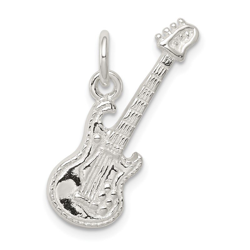 Electric Guitar Charm Sterling Silver Electric Guitar Charm Sterling Silver