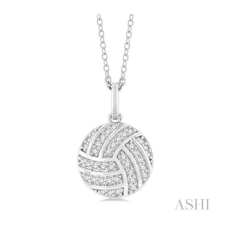 ASHI Volleyball Petite Diamond Fashion Pendant 645M8PJTSPDWG
