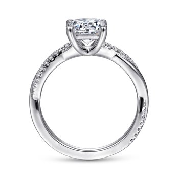 14K White Gold Round Diamond Engagement Ring ER14922R4W44JJ