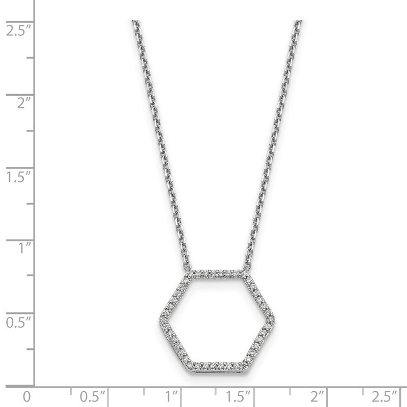 True Origin 14K White Gold 1/4 carat Lab Grown Diamond VS+ F+ 18 in ...