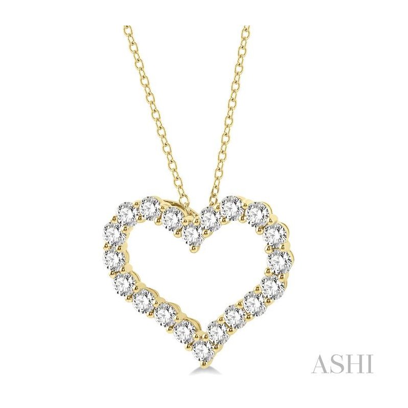 ASHI Heart Shape Diamond Fashion Pendant 94050JNFGPDYG-4.00