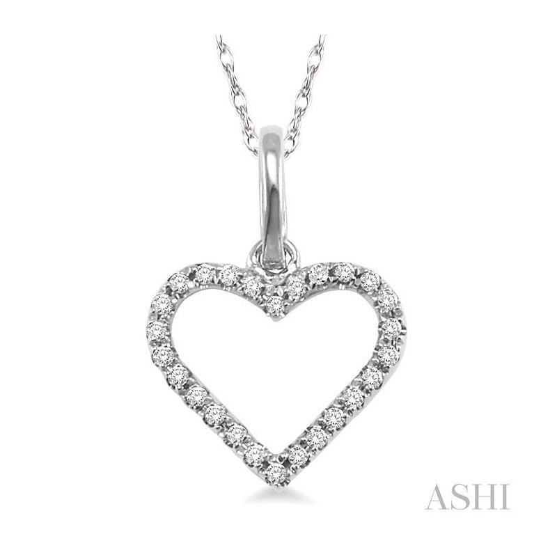 ASHI Heart Shape Diamond Pendant 93698NSFXPDWG - Nacols Jewelry